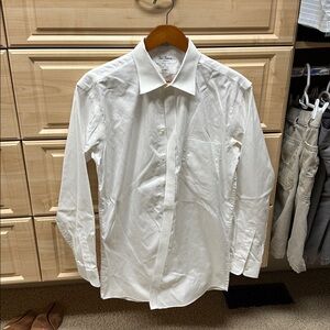 Paul Fredrick Trim Fit White Shirt